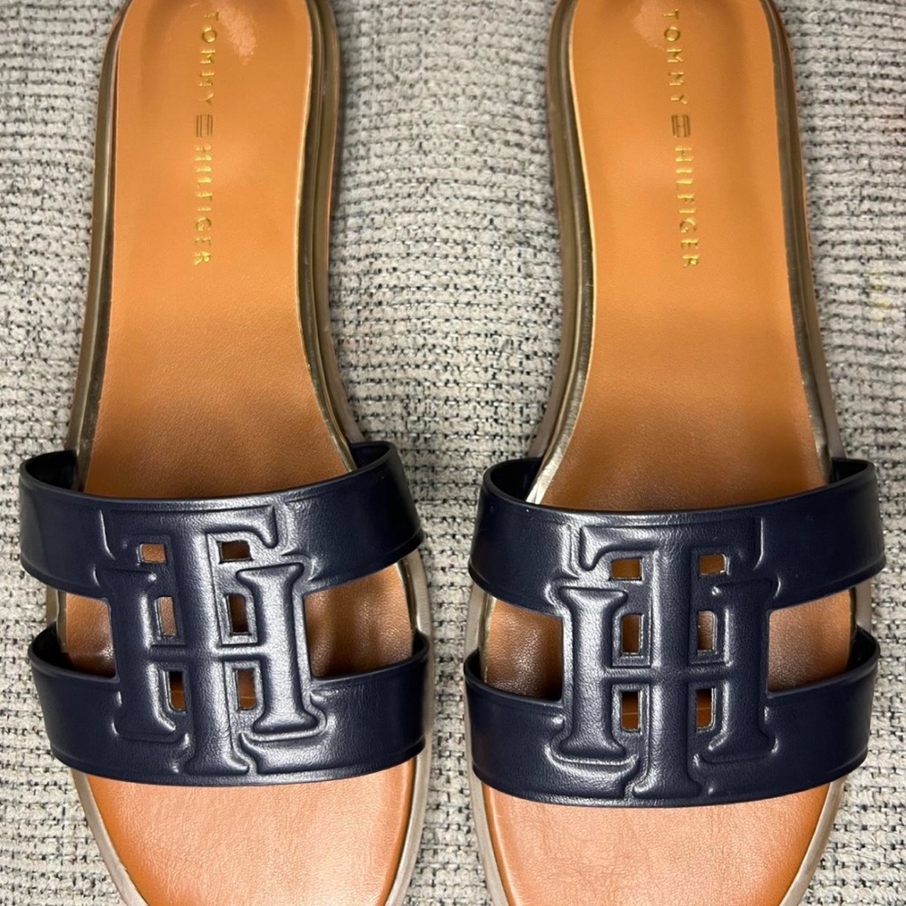 Tommy Hilfiger Blue Sandals With Iconic Design